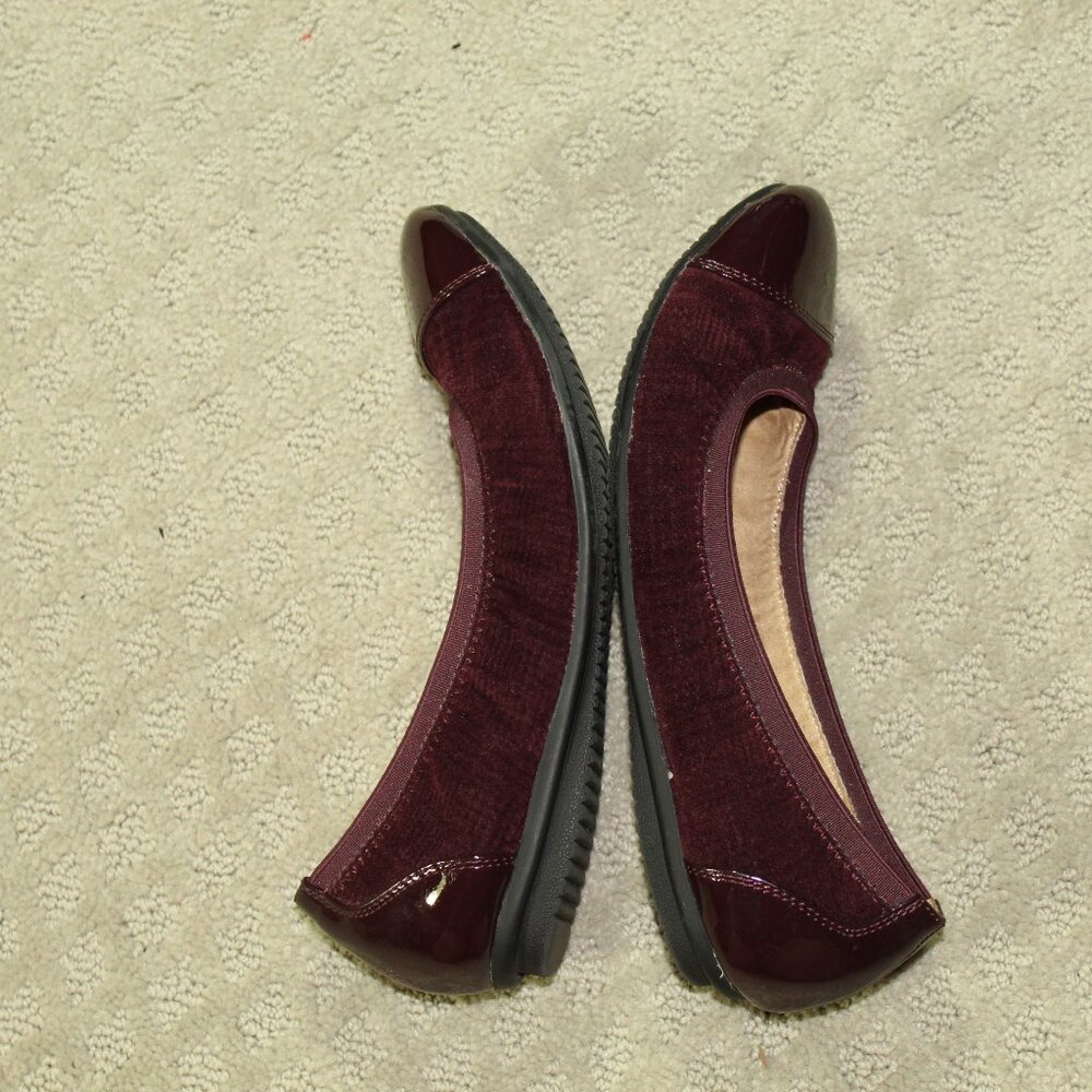 Croft & Barrow Ortholite Womens 73277 Sz 7.5M Maroon Ballet Flats - Picture 4 of 6